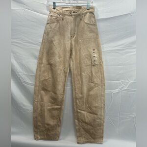 Levi's Cream Cinch Barrel Jeans